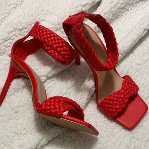 INC International Concepts Red Braided Heels